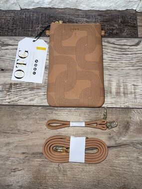 OTG 247 #1 Brown Multi Vegan Waterproof  Leather Crossbody Purse Clutch